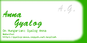 anna gyalog business card